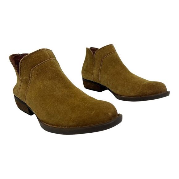 Born Women’s Size 6 Shari II Brown Suede Ankle Booties - Picture 1 of 9